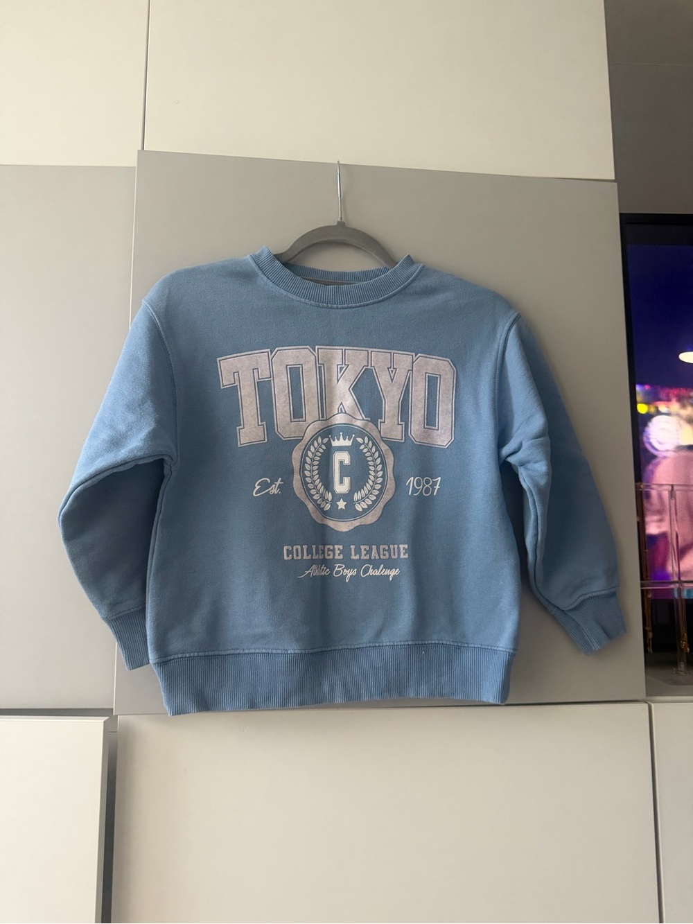 Zara Light Blue TOKYO College Sweatshirt for Kids